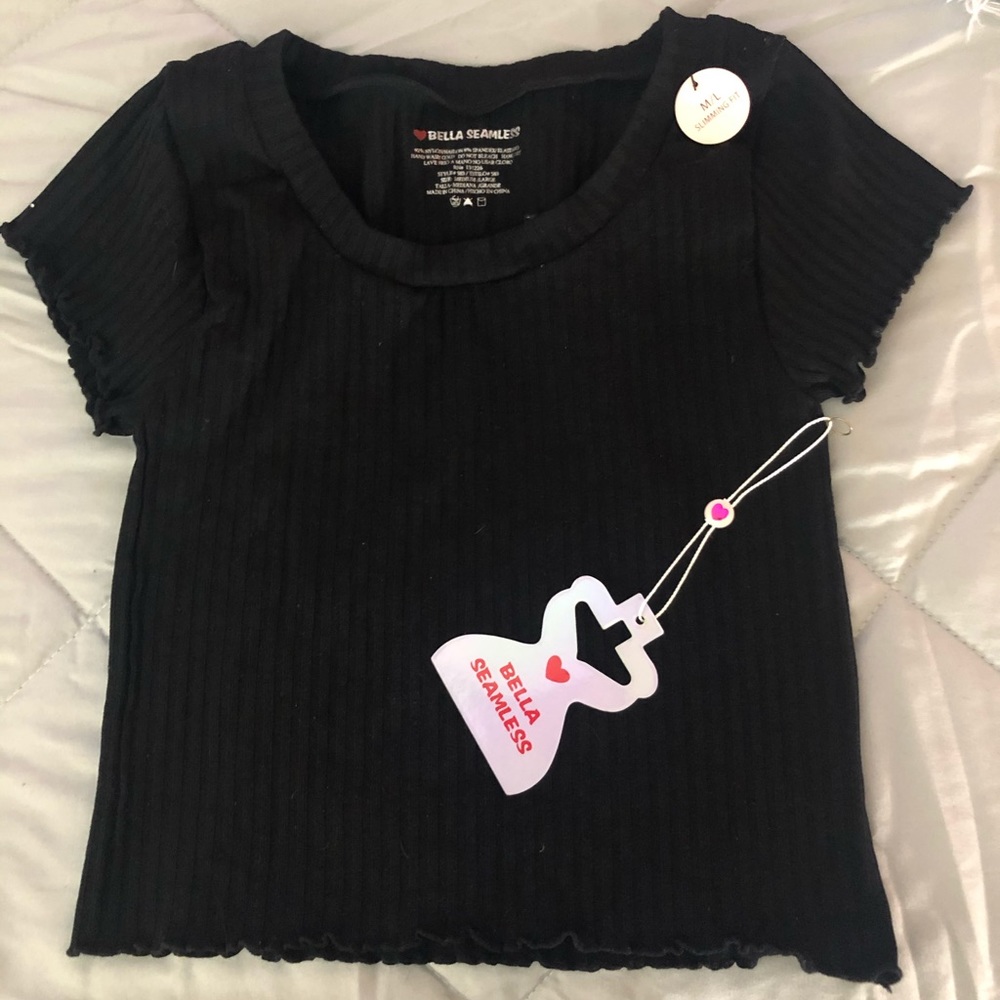 Black crop top